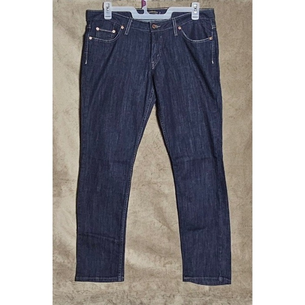 Levis 524 Too Superlow Jeans Dark Wash Slim Straight Denim Womens 15 Medium